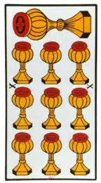 Dix de Coupes - Tarot de Marseille