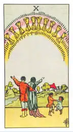 Dix de Coupes - Tarot Rider Waite
