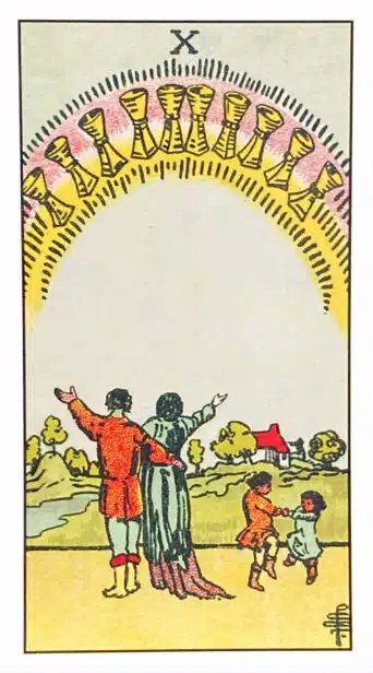 Dix de Coupes - Tarot Rider Waite