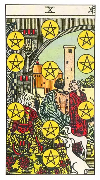 Dix de Deniers - Tarot Rider Waite