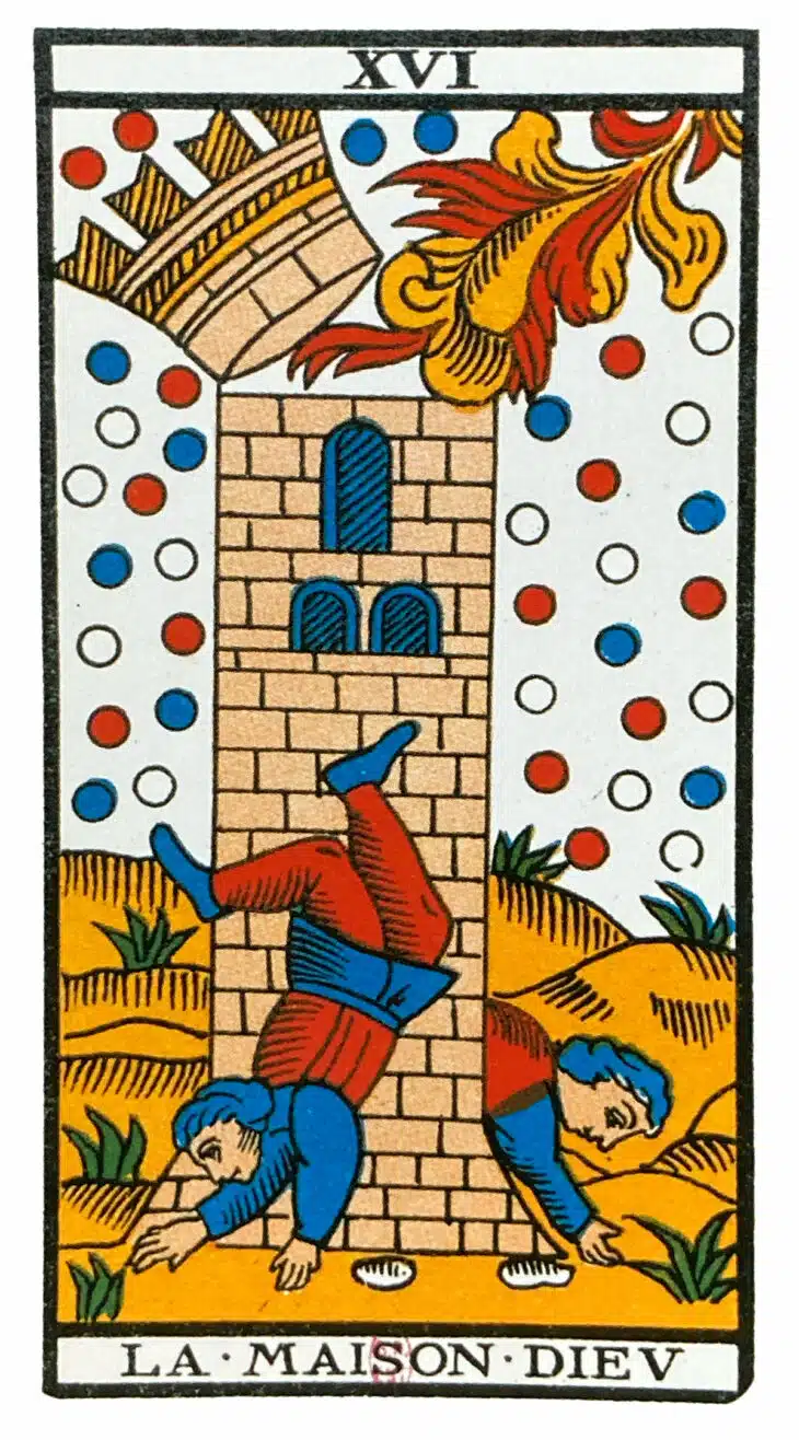 La Maison Dieu (XVI) Tarot de Marseille