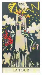 La Tour (XVI) Tarot Rider Waite