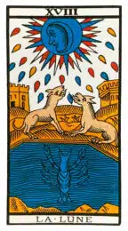 La Lune (XVIII) Tarot de Marseille