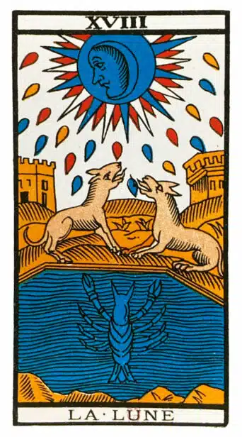 La Lune (XVIII) Tarot de Marseille