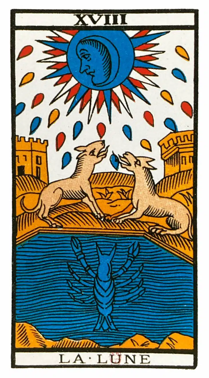 La Lune (XVIII) Tarot de Marseille