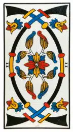 Deux d'Épées - Tarot de Marseille
