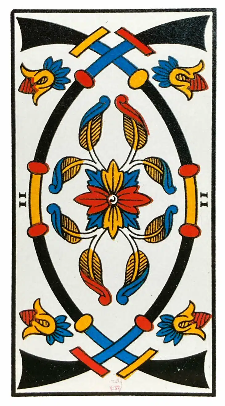 Deux d'Épées - Tarot de Marseille