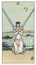 Deux d'Épées - Tarot Rider Waite