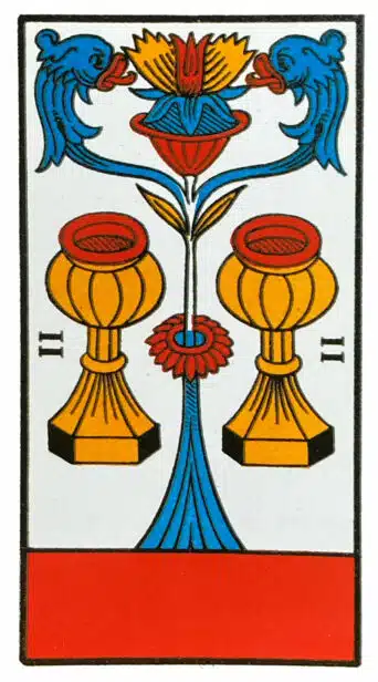 Deux de Coupes - Tarot de Marseille