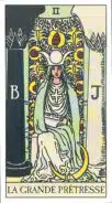 La Grande Prêtresse (II) Tarot Rider Waite