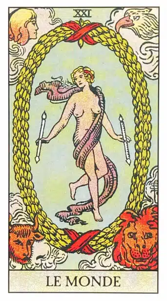 Le Monde (XXI) Tarot Rider Waite