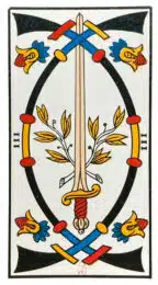 Trois d'Épées - Tarot de Marseille