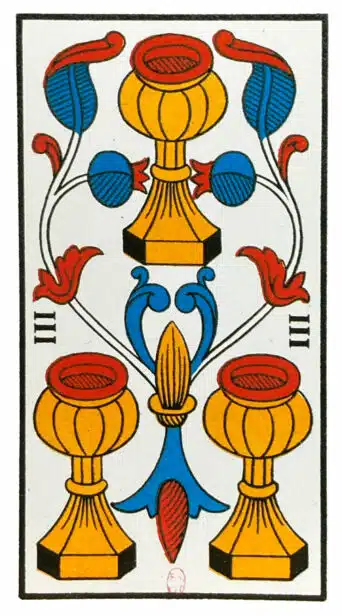Trois de Coupes - Tarot de Marseille