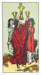 Trois de Coupes - Tarot Rider Waite
