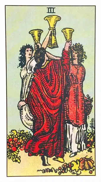 Trois de Coupes - Tarot Rider Waite