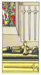 Quatre d'Épées - Tarot Rider Waite