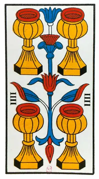 Quatre de Coupes - Tarot de Marseille