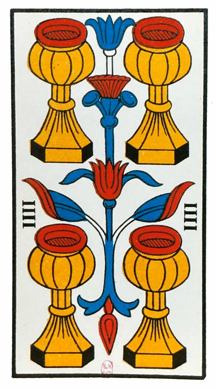Quatre de Coupes - Tarot de Marseille