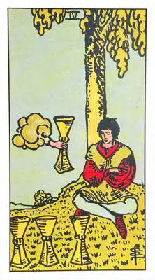 Quatre de Coupes - Tarot Rider Waite