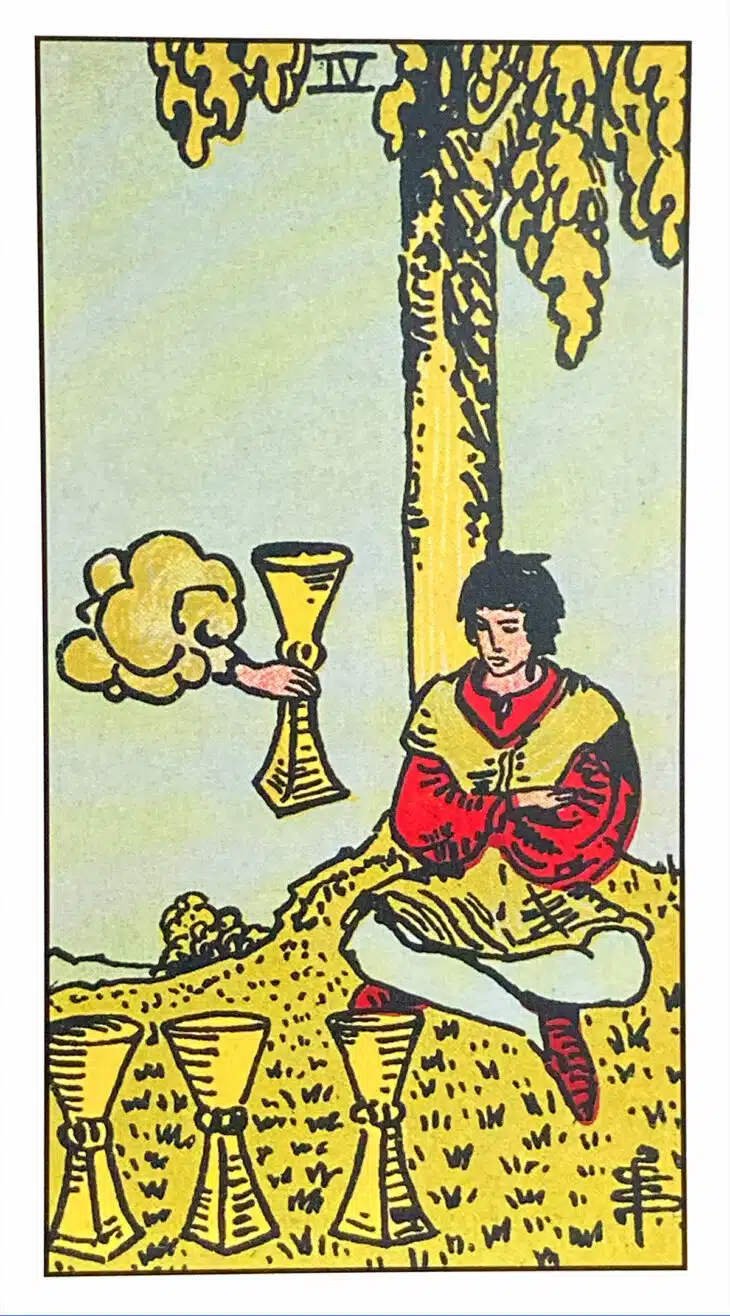Quatre de Coupes - Tarot Rider Waite