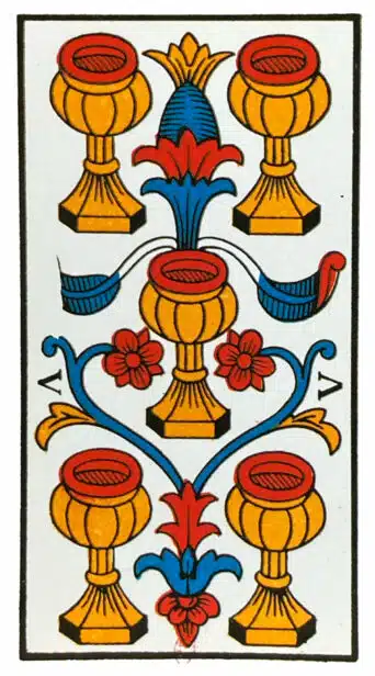Cinq de Coupes - Tarot de Marseille