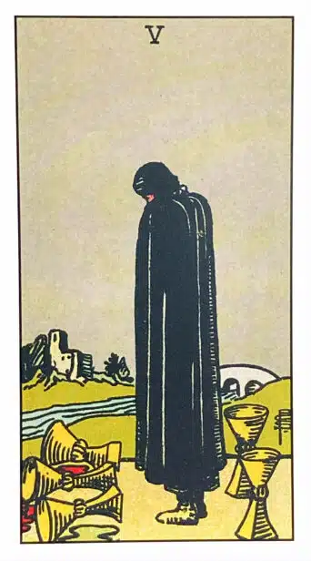 Cinq de Coupes - Tarot Rider Waite