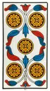 Cinq de Deniers - Tarot de Marseille
