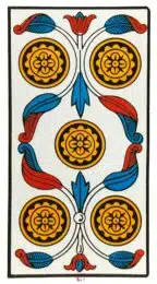 Cinq de Deniers - Tarot de Marseille