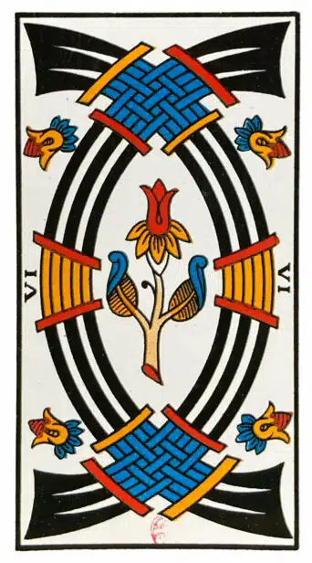 Six d'Épées - Tarot de Marseille