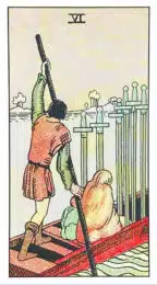Six d'Épées - Tarot Rider Waite