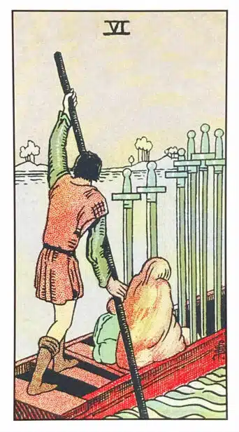 Six d'Épées - Tarot Rider Waite
