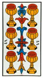Six de Coupes - Tarot de Marseille