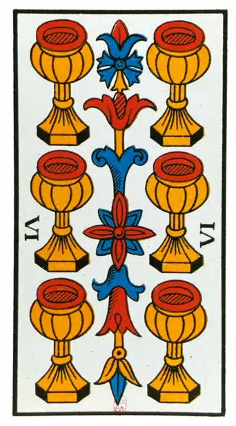 Six de Coupes - Tarot de Marseille