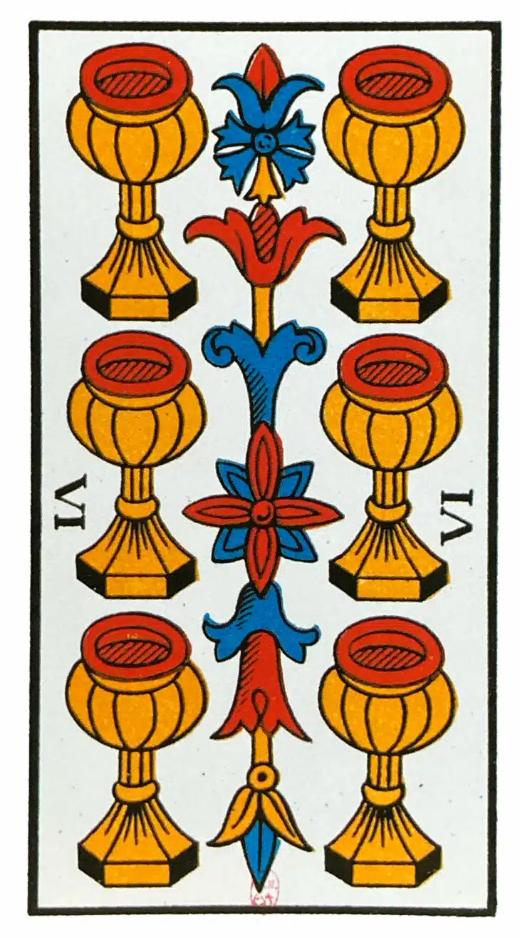 Six de Coupes - Tarot de Marseille