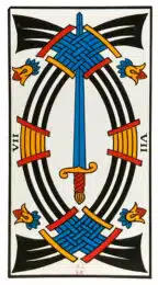 Sept d'Épées - Tarot de Marseille