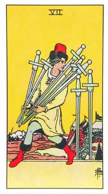 Sept d'Épées - Tarot Rider Waite