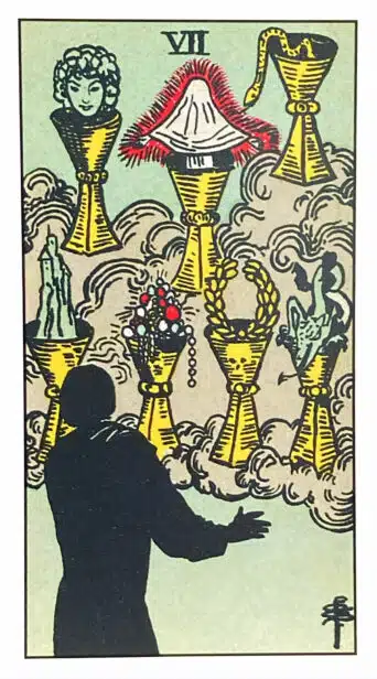 Sept de Coupes - Tarot Rider Waite