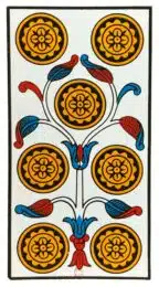 Sept de Deniers - Tarot de Marseille