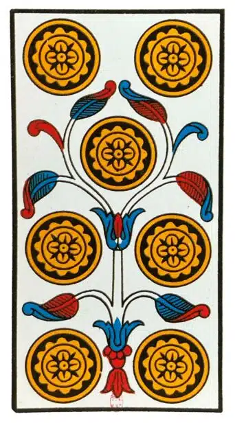 Sept de Deniers - Tarot de Marseille