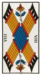 Huit de Bâtons - Tarot de Marseille