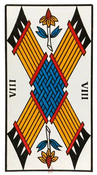 Huit de Bâtons - Tarot de Marseille