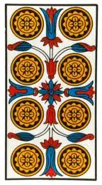 Huit de Deniers - Tarot de Marseille