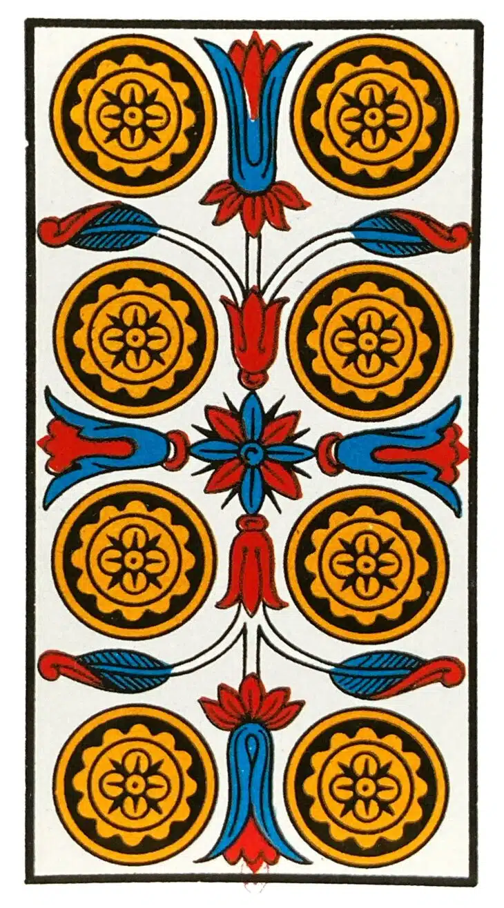 Huit de Deniers - Tarot de Marseille