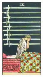 Neuf d'Épées - Tarot Rider Waite