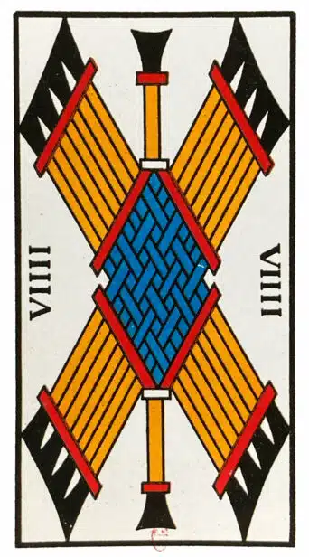 Neuf de Bâtons - Tarot de Marseille