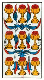 Neuf de Coupes - Tarot de Marseille