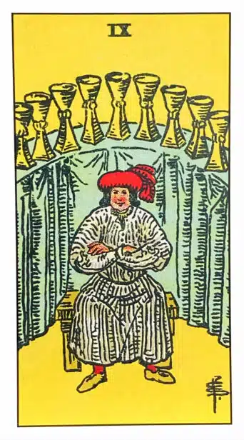Neuf de Coupes - Tarot Rider Waite