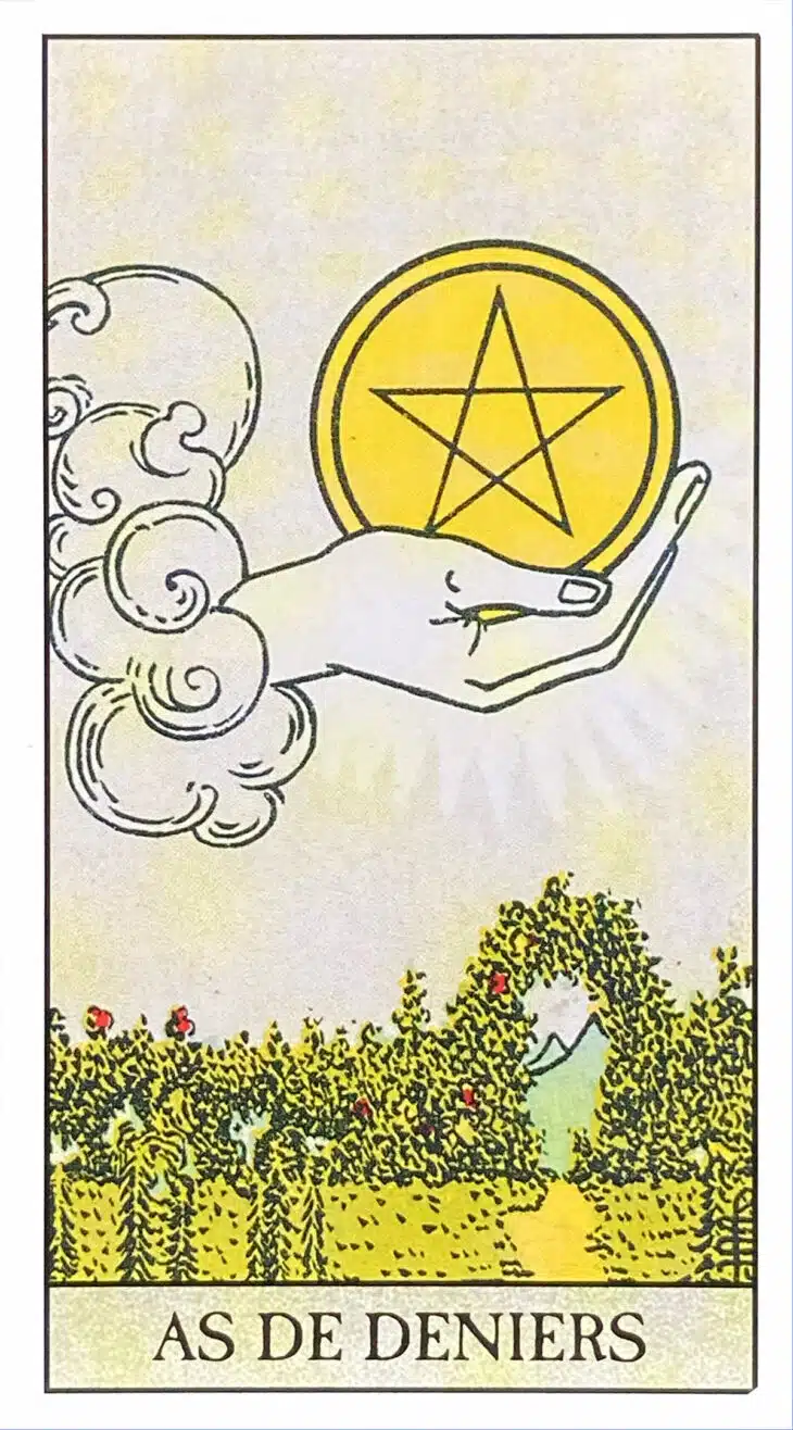As de Deniers - Tarot Rider Waite