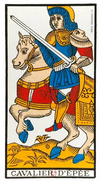 Cavalier d'Épées - Tarot de Marseille