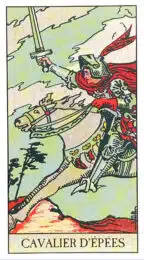 Cavalier d'Épées - Tarot Rider Waite